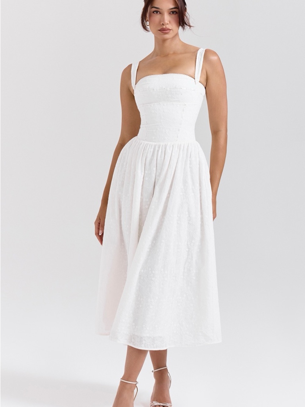 House of CB White Vivien Midi Dress